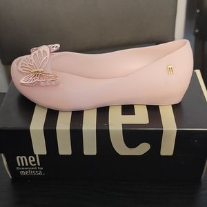 Mel dreamed by Melissa UltraGirl Fly flats Pink and Gold
